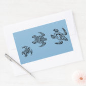 Tribale schildpad — ontwerp rechthoekige sticker (Envelop)