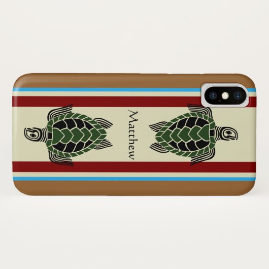 Tribale schildpadden Case-Mate iPhone case (Achterkant (horizontaal))