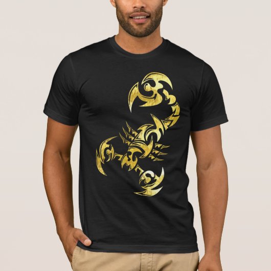 tribale schorpioen 2 donker t-shirt (Voorkant)