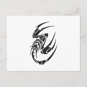 Tribale Scorpion Tattoo Design Briefkaart