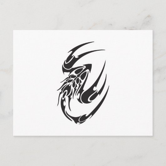 Tribale Scorpion Tattoo Design Briefkaart (Voorkant)