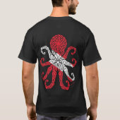 Tribale Scuba vlag Octopus T-shirt (Achterkant)