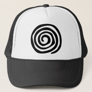Tribale spiraal-petroglyph stamkunst trucker pet