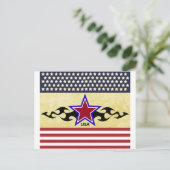 Tribale sterren en strips briefkaart (Staand voorkant)