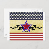 Tribale sterren en strips briefkaart (Voorkant / Achterkant)