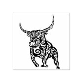 tribale stier - kunststempel 	rubberstempel (Afrduk)