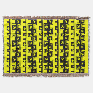 Tribale stijl II - Geel en zwart Deken