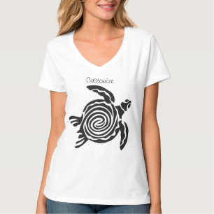Tribale stijlschildpad Thunder_Cove T-shirt