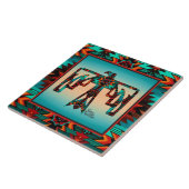 Tribale Thunderbird Ceramic Tegel Tegeltje (Zijkant)