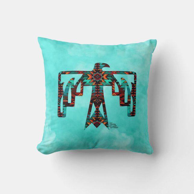 Tribale Thunderbird Sierkussen (Voorkant)