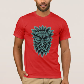 Tribale Uil Hoofd Geometrische Wilde Dieren T-shirt