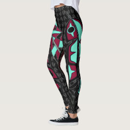 Tribale veren leggings
