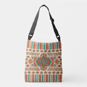 Tribale Vintage: etnisch naadloos patroon Crossbody Tas