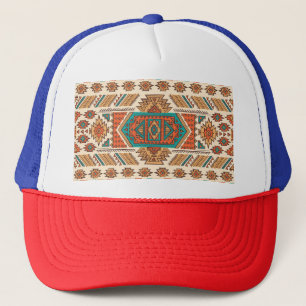 Tribale Vintage: etnisch naadloos patroon Trucker Pet