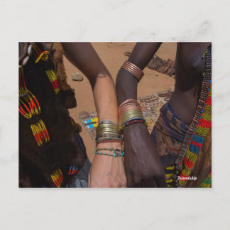 Tribale vriendschapsarmband, Omo valley, Ethiopië Briefkaart