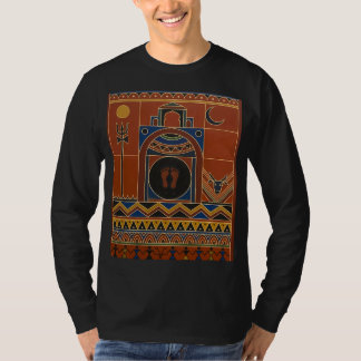 Tribale Warli-kunst Ujjain Mahakal-tempel - Etnisc T-shirt