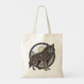 Tribale Wolf Tote Bag (Achterkant)
