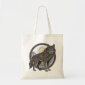 Tribale Wolf Tote Bag (Voorkant)