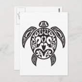 Tribale Zee Turtle Briefkaart (Voorkant / Achterkant)