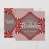 Tribalitic Sweet Invitation d'anniversaire (Devant / Derrière)