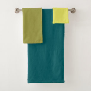 Tribble Block - Geel, Limoen, Groen - Handdoekset Bad Handdoek