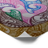 Tribe3 Abstract Maori Kowhaiwhai by RRW Poster (Hoek)