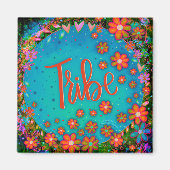 Tribe Fun Floral Amis Inspirivity Magnet (Devant)
