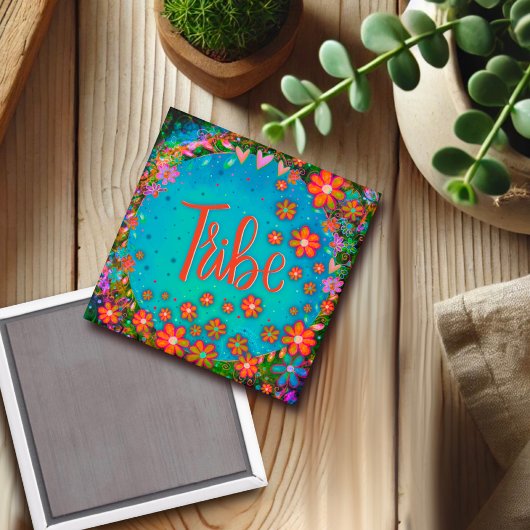 Tribe Fun Floral Amis Inspirivity Magnet