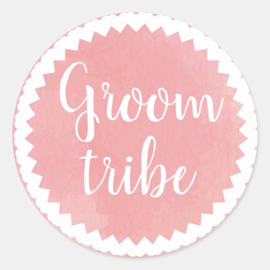 Tribe Groom Joli Sticker Classic Rond (Devant)