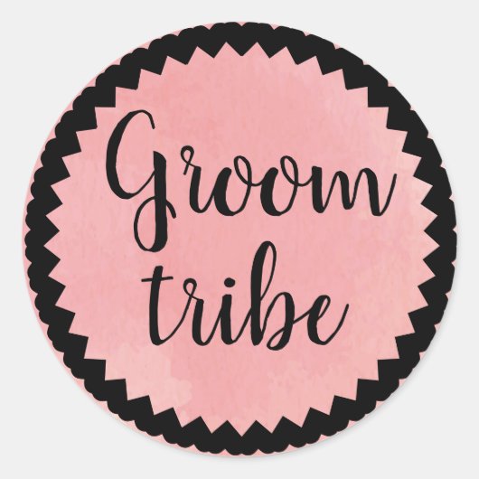 Tribe Groom Joli Sticker Classic Rond (Devant)
