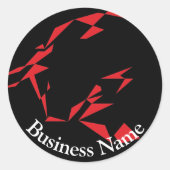 TribeBull Red op zwart Ronde Sticker (Voorkant)