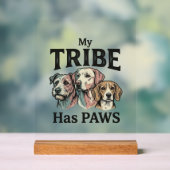 Tribu de chiens a des pattes design de gravure vin (Neutre)