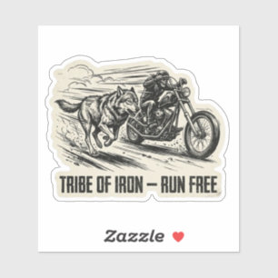Tribu de Iron Run Free Wolf Autocollant