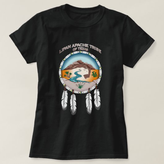 Tribu de Lipan Apache du T-shirt foncé de base des (Design devant)