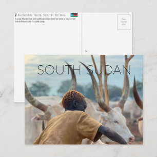 Tribu Mundari, carte postale de voyage au Soudan d