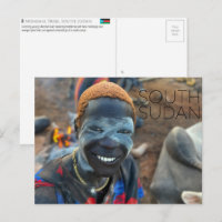 Tribu Mundari, carte postale de voyage au Soudan d
