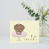 Tribune van de Cake van Cupcake van de Chocolade Feestdagenkaart (Staand voorkant)