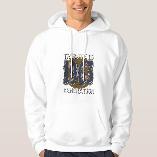 Tribute aan generatie verjaardag 1963 hoodie (Voorkant)