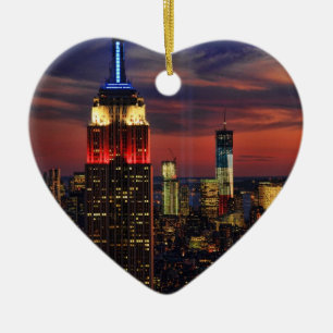 Tribute in Light Sept 11, World Trade Center ESB # Keramisch Ornament