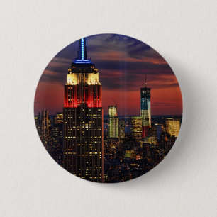 Tribute in Light Sept 11, World Trade Center ESB # Ronde Button 5,7 Cm