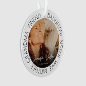 Tribute Photo Memorial Kerstmis Ornament (voorkant)