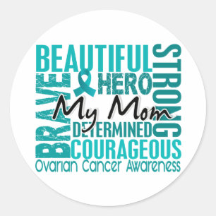 Tribute Square mam Ovarian Cancer Ronde Sticker