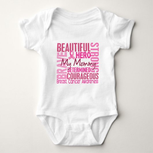 Tribute Square mammie Breast Cancer Romper (Voorkant)