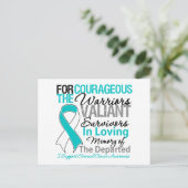 Tribute Support Cervicale Kanker Bewustzijn Briefkaart (Staand voorkant)