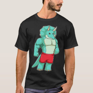 Triceratops als Bodybuilder in Bodybuilding T-shirt