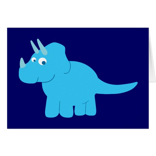 Tricératops bleu Dinosaur (Devant horizontal)