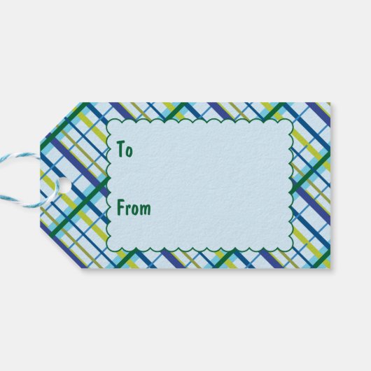 Triceratops Blue Cute Dinosaur Cadeaulabel (Achterkant Horizontaal)