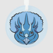 Triceratops Blue Cute Dinosaur Ornament (achterkant)