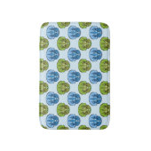 Triceratops Blue en Green Cute Dinosaur Pattern Badmat (Voorkant Verticaal)