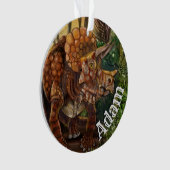 Triceratops Bos Aangepaste Naam Ornament (voorkant)